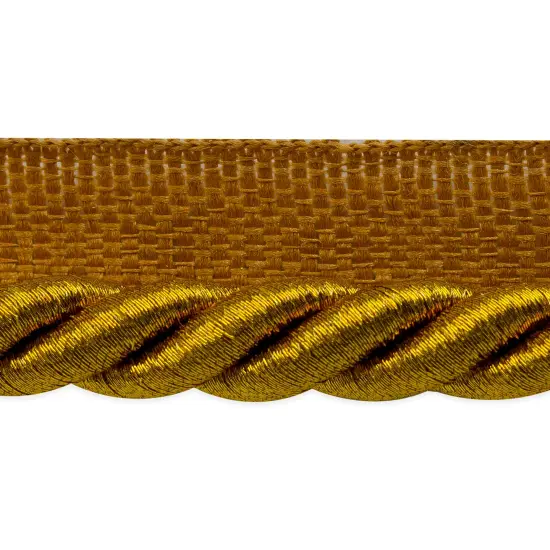 20 yards of Nicholas 3/8" Twisted Lip Cord Trim | 20 yard cut Metallic Silver {2}