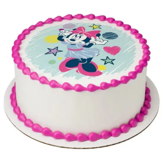 Minnie Mouse Sweet and Cute Edible Cake Image PhotoCake&reg; {2}