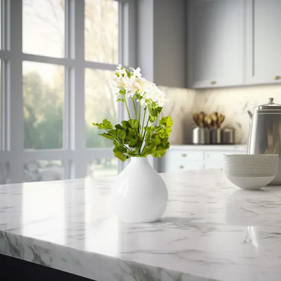 Allstate Geranium Artificial Floral Spray - 19" - White and Pink {1}