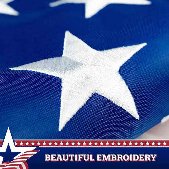 G128 American USA Pull Down Bunting Flag | 1.67x8 Ft | Embroidered Polyester {3}