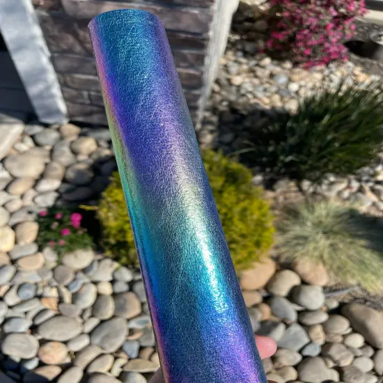 Teal holographic foil Vinyl (lightweight) 12&rdquo; {1}