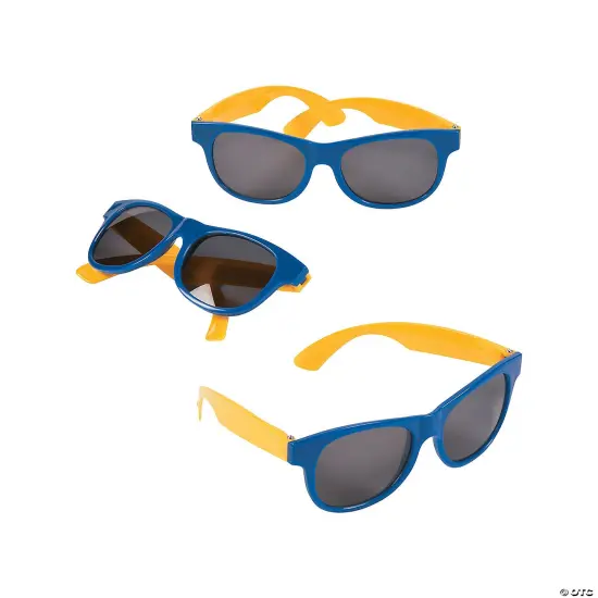 Adult&rsquo;s Blue & Gold Two-Tone Sunglasses - 12 Pc. {2}