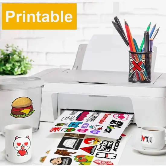 10 Sheets 8.5"x11" Ink Jet Printable White Glossy Vinyl Sticker by Sihl {2}