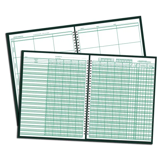 Combination 9-10 Week Class Record + 6 Period Lesson Plan Book, Pack of 2 {3}