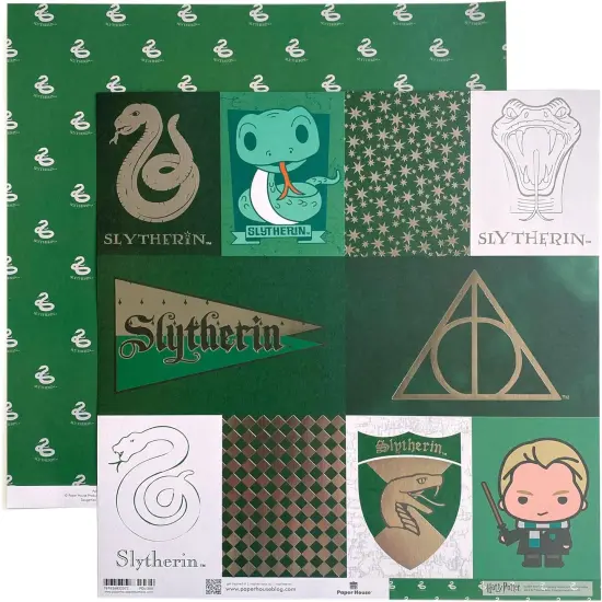 Harry Potter 12" x 12" 12-Sheet Decorative Double Sided Paper Pack for Scrapbooking and Crafts - Hogwarts Houses {6}
