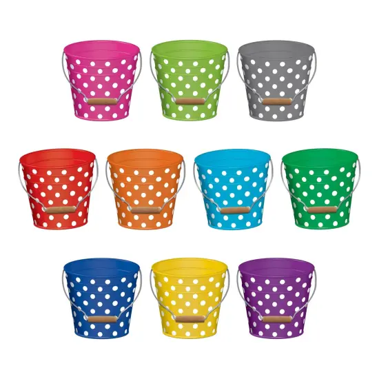 Polka Dots Buckets Accents, 30 Per Pack, 3 Packs {2}