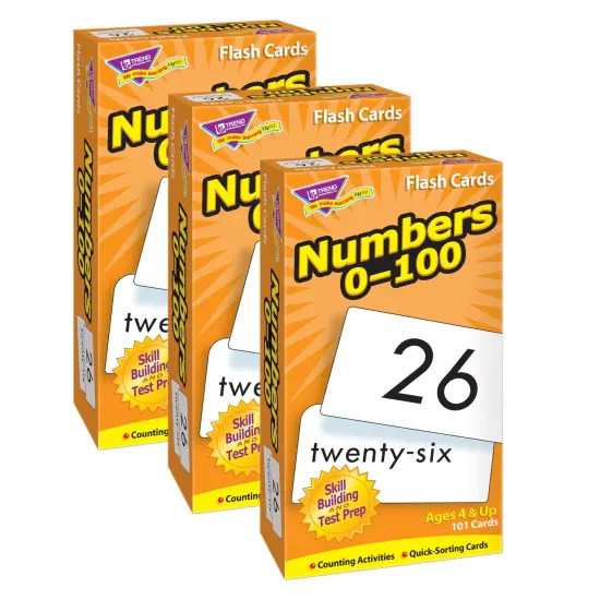 Numbers 0-100 Skill Drill Flash Cards, Pack of 3 {1}
