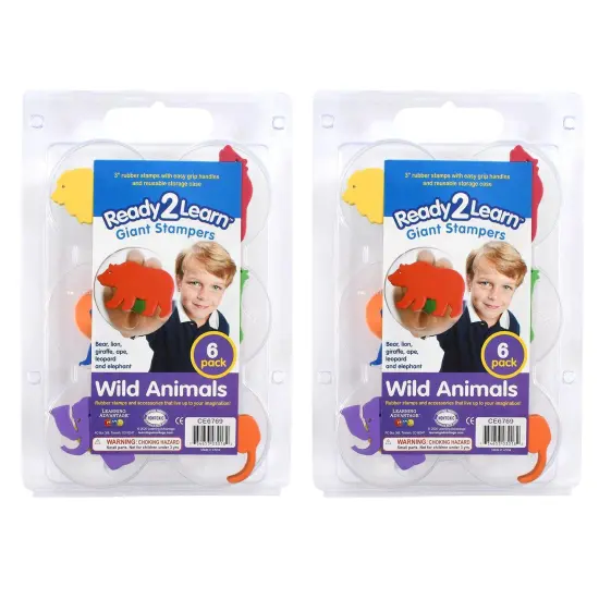 Giant Stampers - Wild Animals - 6 Per Set - 2 Sets {4}