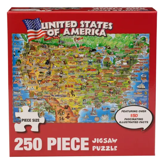 United States Illustrated 250 Piece Jigsaw Puzzle {2}