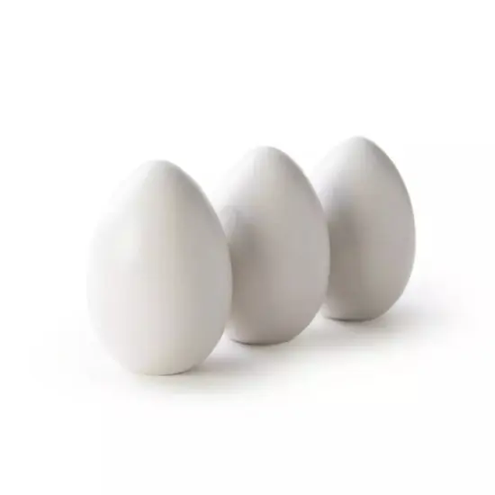 Kitcheniva 25 Pcs 2.5" White Wood Eggs Easter Decor Kids Pretend Play DIY {1}