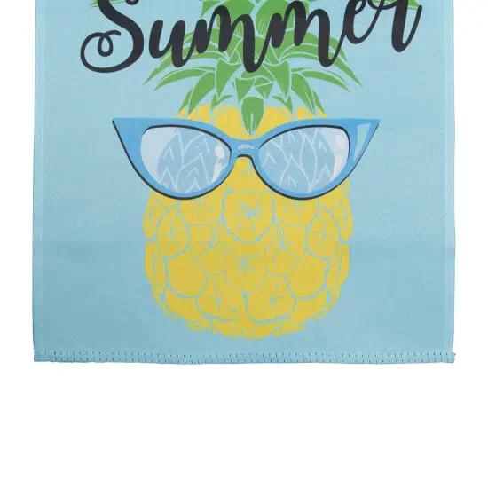 Northlight Hello Summer Pineapple Outdoor Garden Flag - 12.5" x 18" Blue {7}