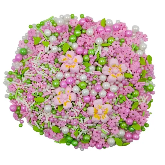 Sprinkles Edible Flowers for Cake Decorating - Pink Flowers {2}