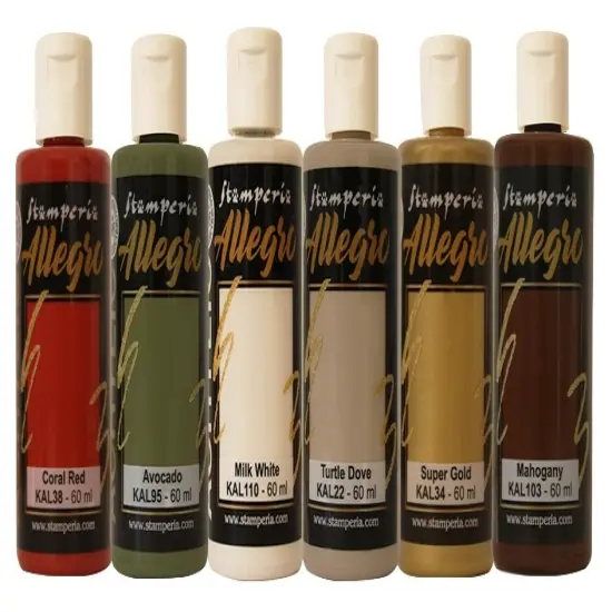 Stamperia Allegro Paint Set 6/Pkg-Classic Christmas {1}