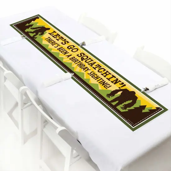 Big Dot of Happiness Sasquatch Crossing - Bigfoot Happy Birthday Decorations Party Banner {7}