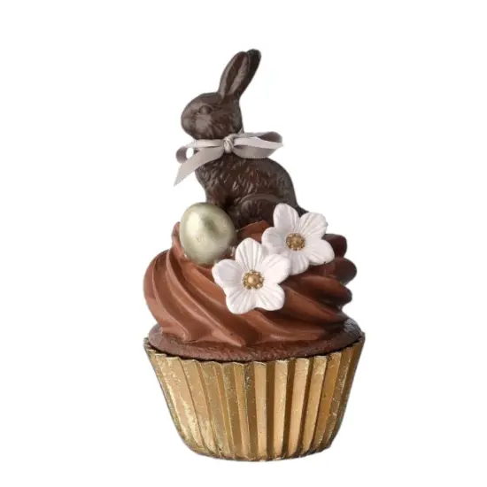 6" Chocolate Bunny Cupcake Decor &ndash; Easter & Spring Display {1}