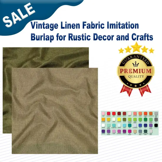Vintage Linen Fabric Imitation Burlap for Rustic Decor and Crafts Oatmeal {2}