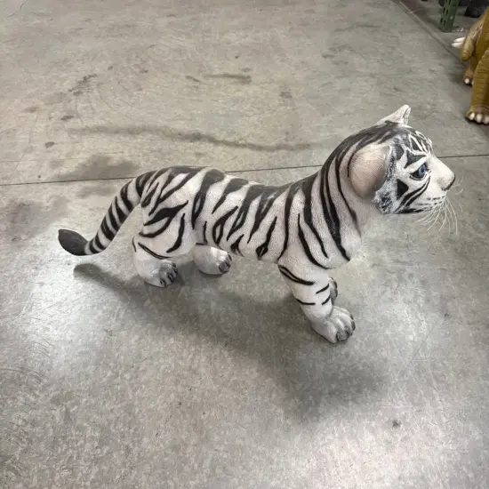 Standing Siberian Tiger Cub Life Size Statue {6}
