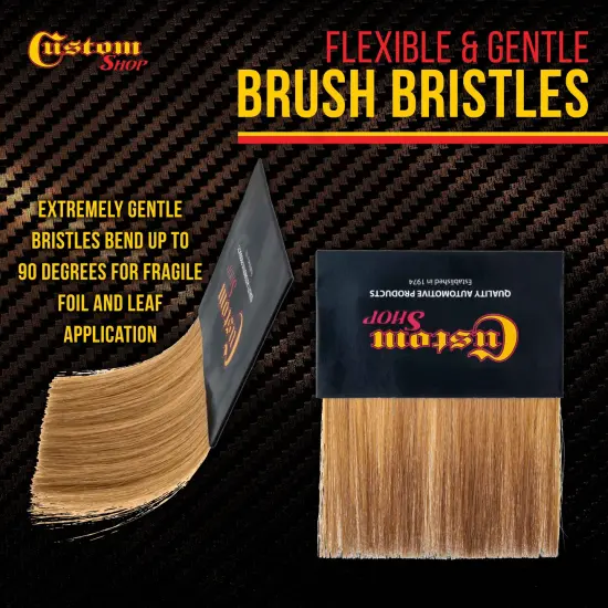 Custom Shop Gilders Tip Brush for Loose Gold Leaf Artwork, Sign Lettering, Gilded Picture Frame Restoration, Gilding Metallic Silver Metal Leaf Flakes {3}