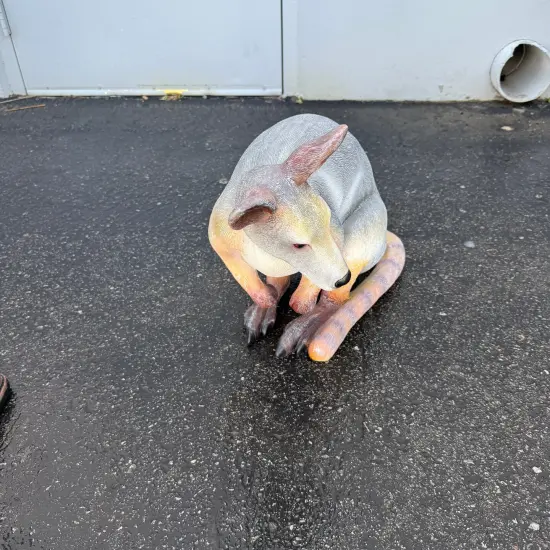 Wallaby Kangaroo Crouching Life Size Statue {5}