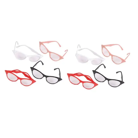 Cat Eye Retro Glasses 6 Inches Wide Plastic Frame {4}