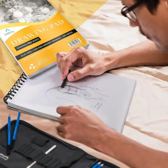 Drawing Paper Pads 9&rdquo; x 12&rdquo; | 300 Sheets | 60lbs 85g | Acid Free Sketchbook Paper for Dry Media | Top Spiral Bound Sketchpad for Kids, Beginners, Artists & Professionals {5}