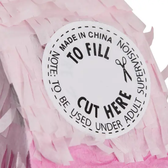 BLUE PANDA Number 0 Pinata, Pink and Gold for Kids Ages 3&ndash;14 Birthday Party Decorations, Fiesta, Anniversary Celebration, Small (16.5 x 11.35 x 3 In) {6}