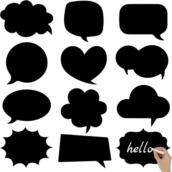 24 PCS Large Blank Photo Booth Props, Writable Chalkboard Black Cards Make Your Own Photo Props Wedding Photo Booth Props Birthday DIY Photo Booth Picture Props {1}
