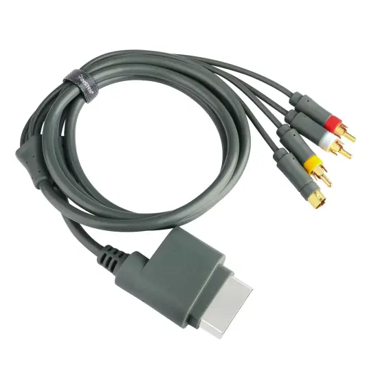 Insten AV Composite and S-Video Cable for Microsoft Xbox 360 / Xbox 360 Slim Black {2}