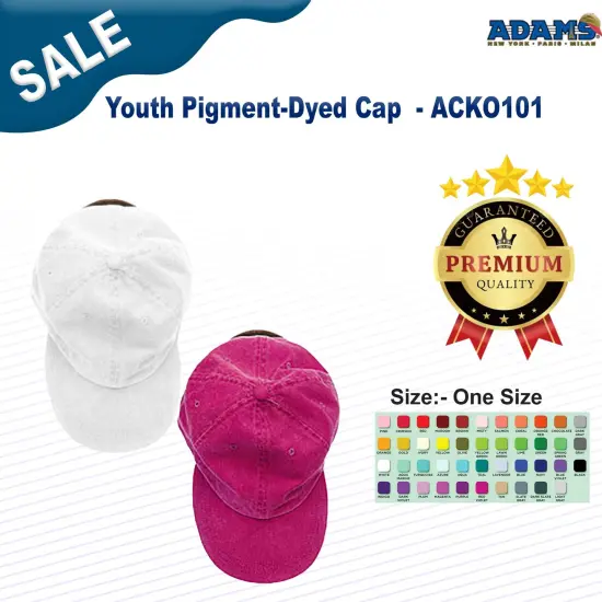 Adams&reg; Youth Pigment-Dyed Cap WHITE {2}
