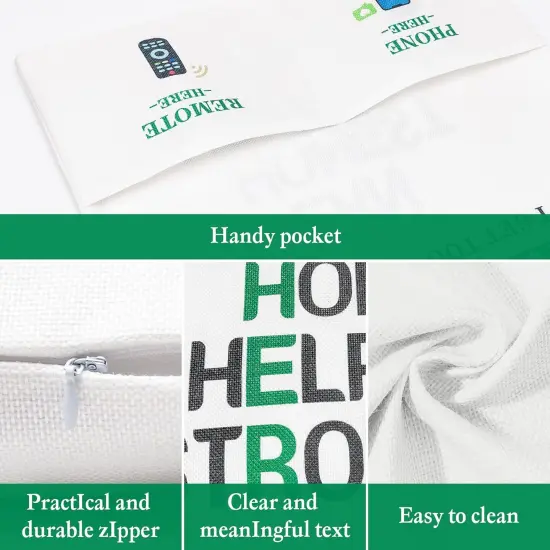 1PCS Dad&rsquo;s Spot Throw Pillow Case, Father's Day Pillow Cover with 2 Pockets, Father's Day, Birthday, Thanksgiving Gift for Daddy Papa, Father's Day Linen Square Throw Pillow Case for Sofa Bed {4}