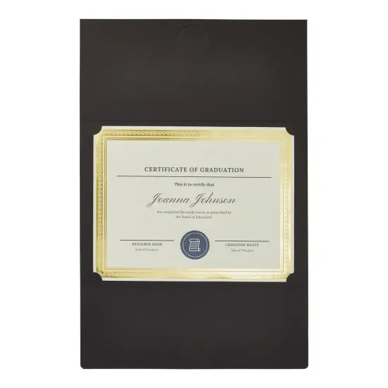 12-Pack Award Certificate Holders - Bulk Certificate Holders for Graduation, Diploma, Employee Appreciation, Certifications (12.5 x 9.2") Black {5}