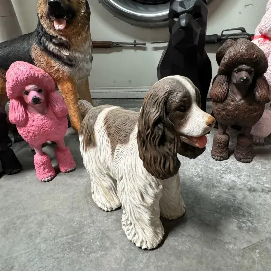 English Cocker Spaniel Life Size Dog Statue {4}