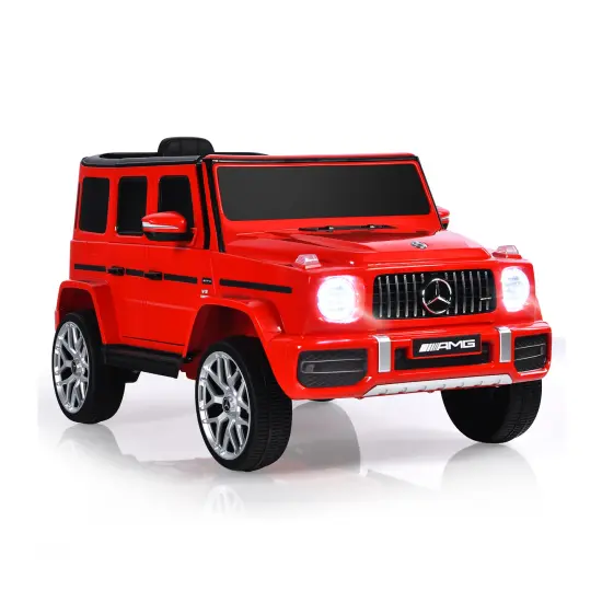 Steel Mercedes-Benz G63 Ride-On Car with Remote, Music and 2 Seats White {8}
