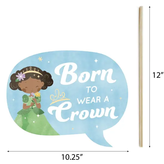 Big Dot of Happiness Princess Photo Booth Props Kit, Paper Dress Up Princess Birthday Party Supplies - 20 Count Selfie Prop Sticks {6}