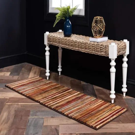 Barista Collection Area Rug - Icatu (2' 2" x 6' 1" Runner, Beige/ Brown) {2}