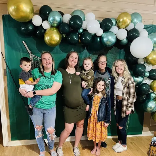 Balloons Green Gold White, 35pcs Dark Green White Metallic Chrome Green Gold Confetti Latex Balloons, Green Party Balloons Kit for Jungle Safari Dinosaur Birthday Party Wedding Baby Shower Decorations {4}