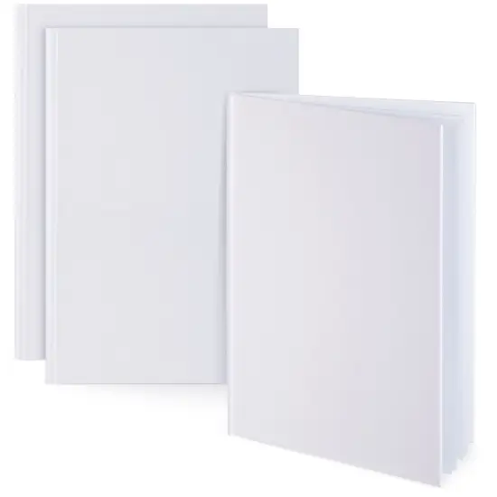 3 Pack 7x10 inch White Blank Hardcover Books for Kids to Write Stories, Unlined Scrapbook and Journal - 18 Sheets/36 Pages Each {1}