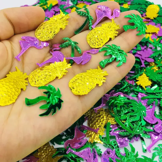 Summer Confetti Palm Tree Coconut Tree Flamingo Pineapple fruit Sequins Party Table decoration for Tropical Luau Hawaiian Jungle Beach Wedding Theme Island Party(1.5Ounce,1100Pieces) {2}