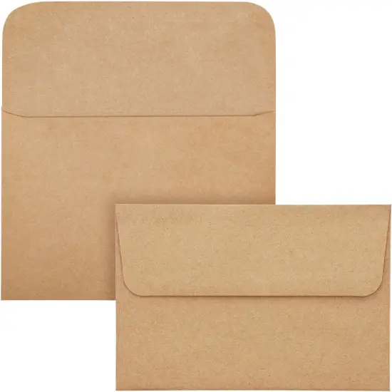 100 Pack Blank Cards and Envelopes 4x6, Bulk Kraft Paper Greeting Cards for DIY Card Making, Wedding, Birthday, All Occasions {6}