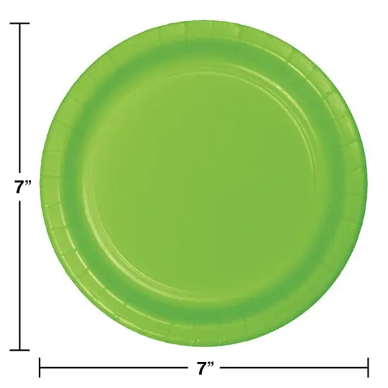 240 pc Bulk Fresh Lime Paper 6.75 inch Dessert Plates {2}