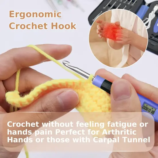 HCBZVV 18 Sizes Counting Crochet Hook Set {2}