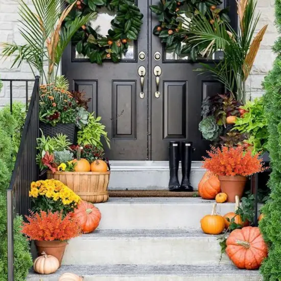 8 Bundles Fall Artificial Eucalyptus Stems {4}