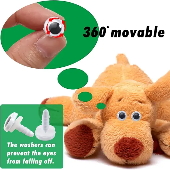 50pcs Black Wiggle Googly Eyes for Crocheting {2}