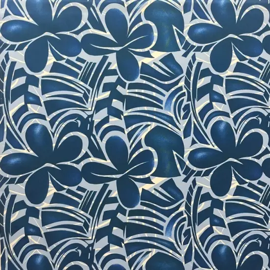 1 Yard Plumeria Flower Polyester Fabric 60 Inches Wide Perfect for Apparel & Home D&eacute;cor Blue & Cornflo {1}