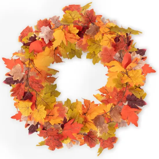 2PCS Fall Leaf Garland - Maple Fall Decorations for Home 5.7Ft {1}