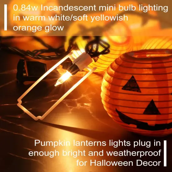 Halloween Lantern String Lights - 9.83FT (Halloween Orange) {3}