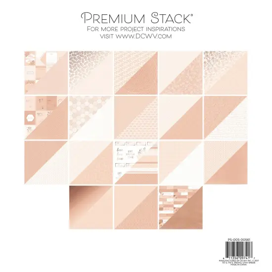DCWV Double-Sided Cardstock Stack 12"X12" 36/Pkg-Rose Quartz, 18 Designs/2 Each {3}