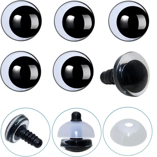 40Pcs 3D Clear Safety Eyes and Washers {1}