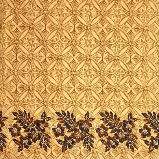 1 Yard Tropical Floral Border Polyester Fabric For Apparel Sewing And Decorative Craft Projects 60 Inch Sand {1}