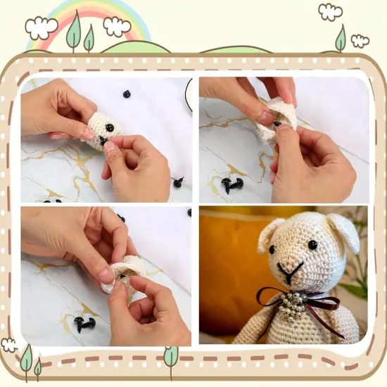 300 Pieces 8mm Safety Eyes for Amigurumi {3}